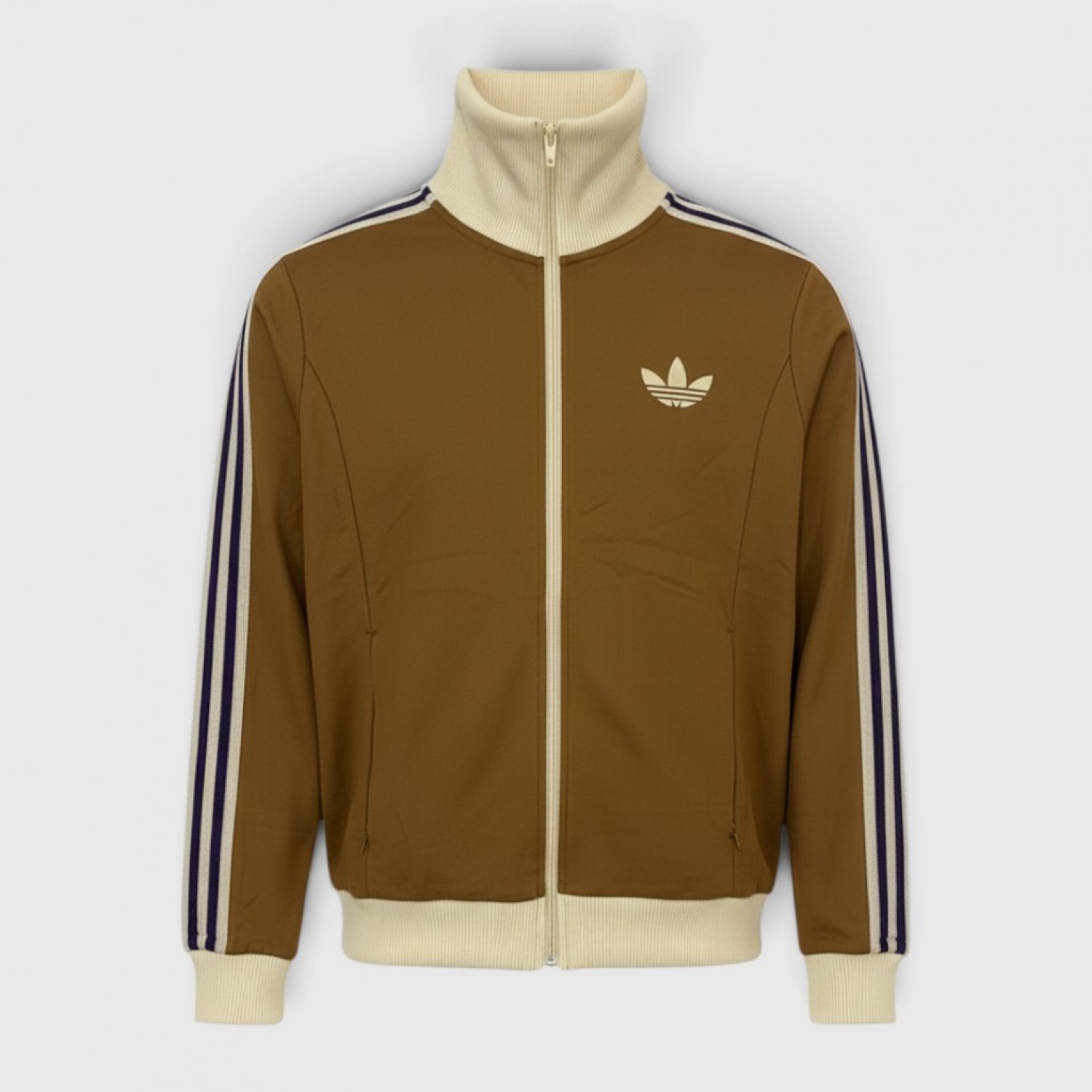 Adidas Originals Ζακέτα Φόρμας Καφέ με Εκρού Λεπτομέρειες /pre owned